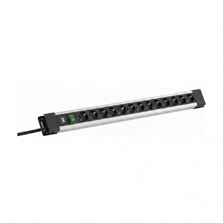 "BACHMANN CONNECTUS 12xCEE7/3, 1xSchalter 2,0m CEE7/7 Grau"