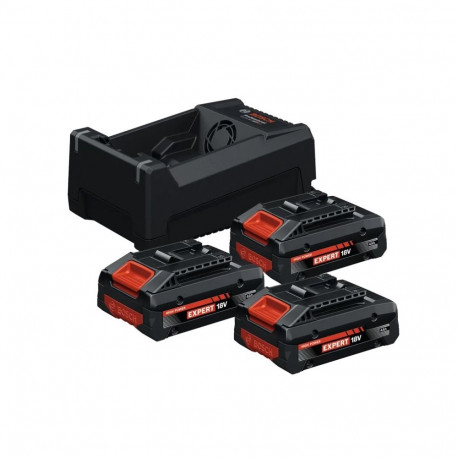 Bosch aku 3 x 4,0 Ah 18V-40 + laadija GAL12V/18V-80