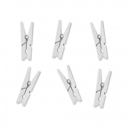 Dekoratiivsed lõksud - valge puit, 3,5 cm, 20 tk