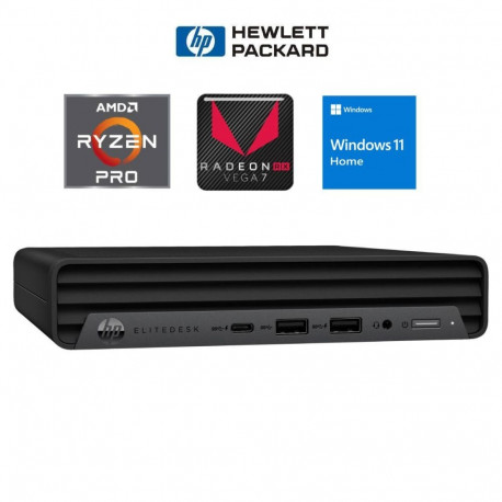 HP 805G8 Mini Ryzen 5 PRO 5650G 8GB 256SSD M.2 NVME WiFi WIN11Home