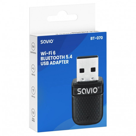 Adapter - Savio BT-070 USB 2.0 Interface Card for Windows 10/11 Black