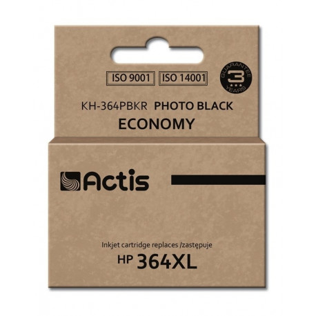 Actis KH-364PBKR tindikassett (asendus HP 364XL CB322EE; standard; 12 ml; must, foto)