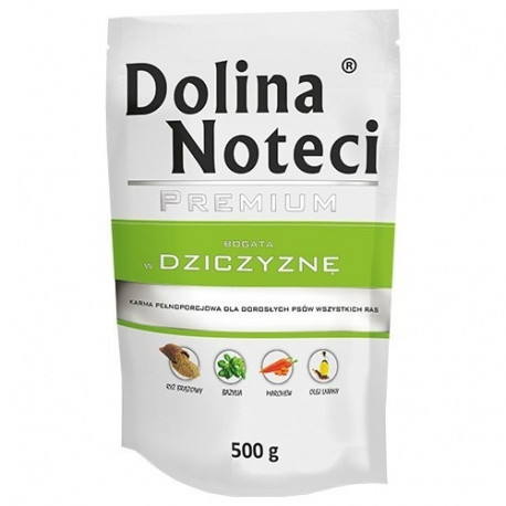 DOLINA NOTECI märg koeratoit kvaliteetne ulukiliharikas 500g