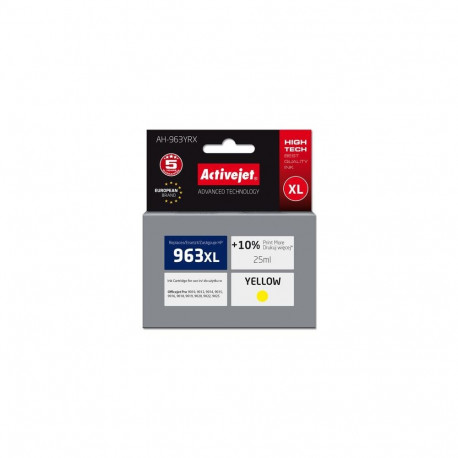 Activejet AH-963YRX ink for HP printers, Replacement HP 963XL 3JA29AE; Premium; 1760 pages; yellow