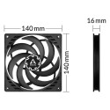 Arctic P14 Slim PWM PST 140mm Case Fan Black