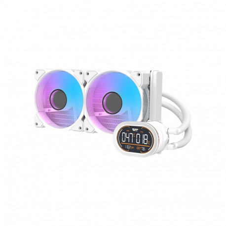 CPU Cooler - Darkflash DH240D v2 240mm AIO Water Cooling System With ARGB Fans, White