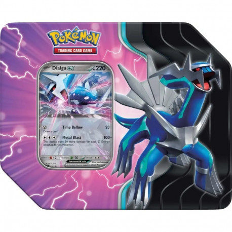 Trading Card Game - Pokémon TCG: Scarlet & Violet Azure Legends Tin Dialga Ex with Foil Card, 5 Boos