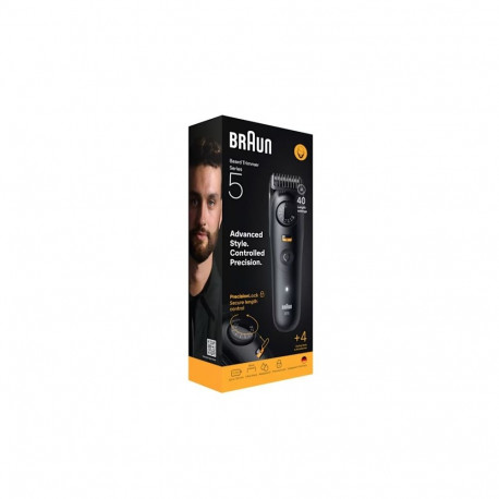 Grooming Tool - Braun BeardTrimmer 9 BT5520 40 Length Settings Waterproof Black