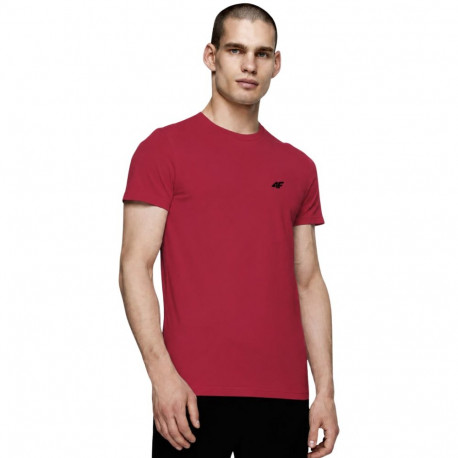 Koszulka męska 4F M4215 ciemna czerwień 4FWSS26TTSHM4215 61S 4XL