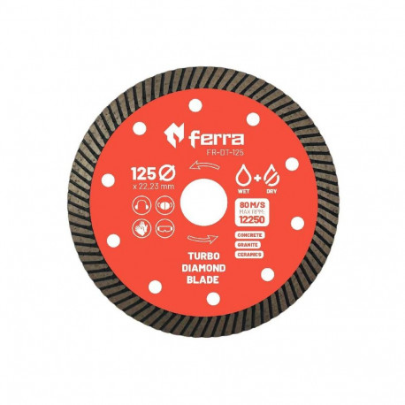 Ferra turbo teemantketas kuiv- ja märglõikeks 125x22,23mm