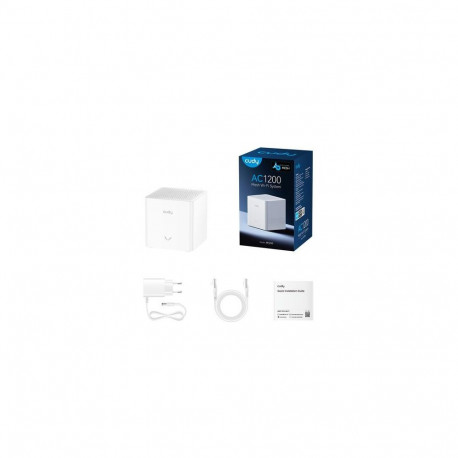 Cudy AC1200 Mesh Wi-Fi System, M1200 2.0, 1-Pack Dual-band (2.4 GHz / 5 GHz) Wi-Fi 5 (802.11ac) Whit
