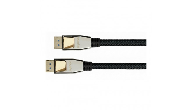 "Python DisplayPort 2.0 Kabel Nylongeflecht schwarz 0,5m"