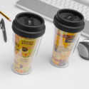 Glass with Lid - Coffee
