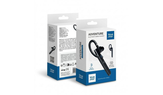 Wireless mono headset Blue Star Adventure black