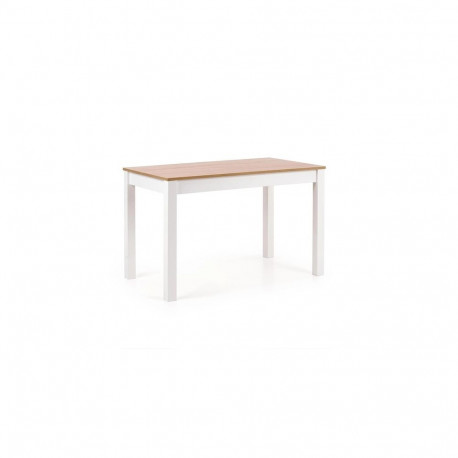 söögilaud 120X68X76, valge/pruun