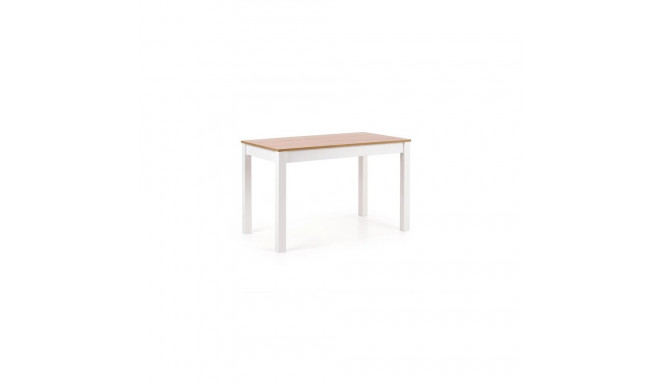 söögilaud 120X68X76, valge/pruun