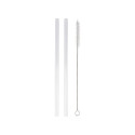 3-PIECE DRINKING STRAW SET L20CM GLASS