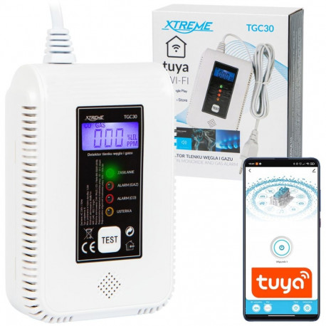 Home Safety Device - BLOW TGC30 WiFi Carbon Monoxide and Gas Detector LCD Display