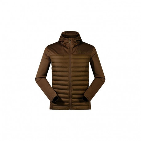 Men's Jacket - Berghaus Vaskye Hooded Hybrid Jacket L Windproof Brown