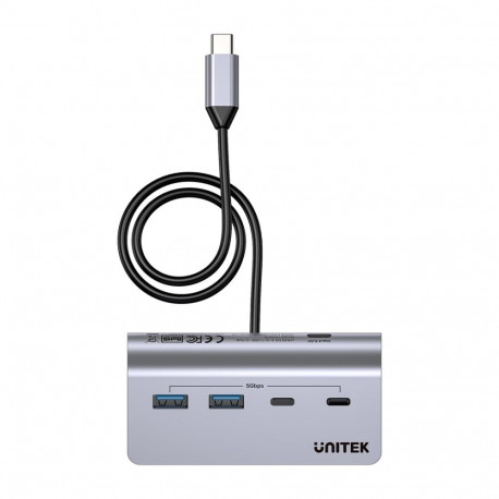 USB Hub - UNITEK Aluminium USB-C Hub 2x USB-A 2x USB-C 5Gbps