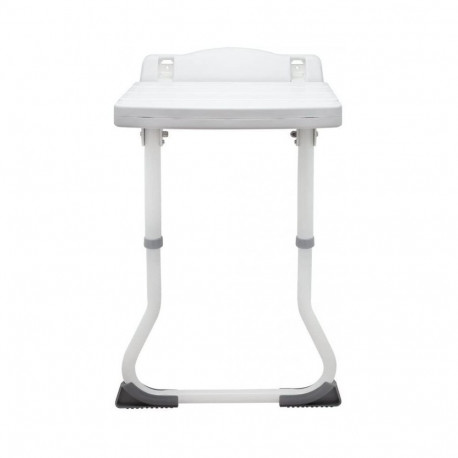 Shower Chair - Wall-Mounted Foldable Adjustable White