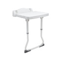 Shower Chair - Wall-Mounted Foldable Adjustable White