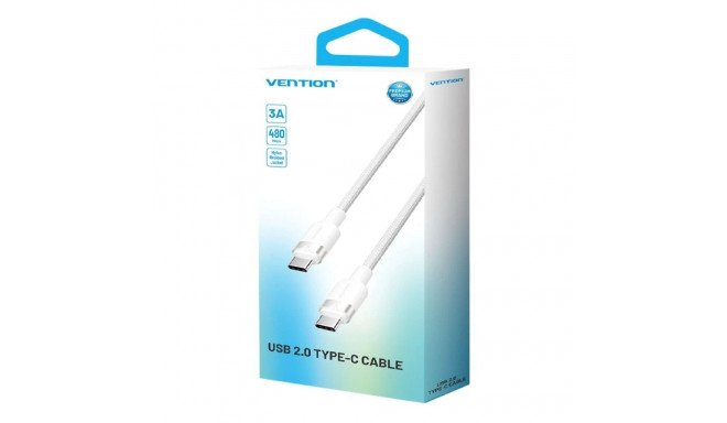 USB Cable - Vention USB-C to C 3A 60W 2m White