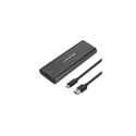 SSD Enclosure - Qoltec 50312 M.2 USB Type-C Black