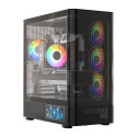 Computer Case - MODECOM Volcano AQ400 ARGB Midi Tower ATX Black