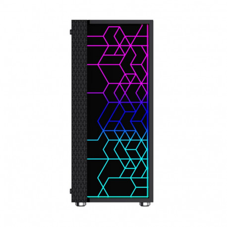 Computer Case - Gembird Fornax 2500 ARGB ATX, tempered glass, black