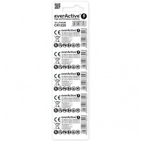 Battery - everActive CR1220 Lithium 3V 40mAh Coin Cell 5 pcs.