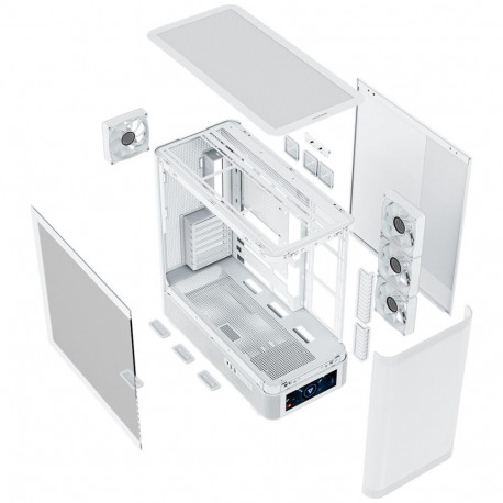 Computer Case - MODECOM Volcano AQ500 ARGB Midi ATX, micro ATX, Mini-ITX, White