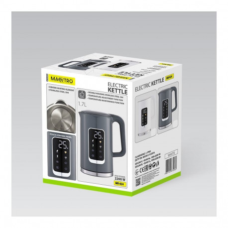Electric Kettle - Maestro MR-024 1.7L, 1850-2200W, Temperature Control, White