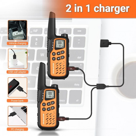 Walkie-Talkie - Baofeng BF-T25E 16 Channels LCD Orange
