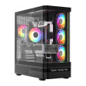 Computer Case - MODECOM Volcano AQ200 ARGB Midi ATX, tempered glass, black