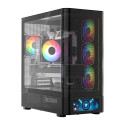 Computer Case - MODECOM Volcano AQ500 ARGB Midi ATX, micro ATX, Mini-ITX Black