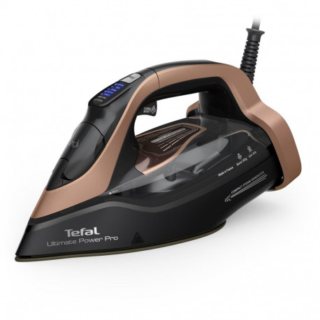 Iron - Tefal Ultimate Power Pro FV9E50 3200W 85g/min Steam Boost 300g/min Black, Copper