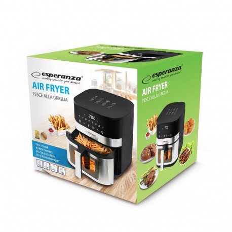 Air Fryer - Esperanza EKA003 5L 1400W Stainless Steel 8 Cooking Programs