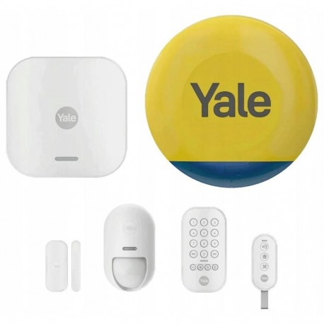 Smart Alarm System - Yale Starter Kit Control Unit, Siren, Keypad, Remote, Motion & Door/Window Dete