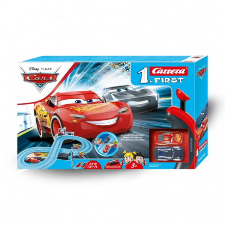 Toy Car Racing Set - Carrera Pixar Cars Power Duel 2 Vehicles 2.4m Track Red/Blue