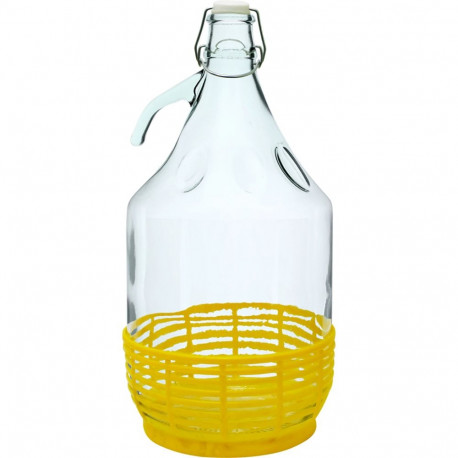 Browin Dama 640225, 5L klaasist demidžon plastikust korviga, mehaaniline sulgur, siseläbimõõt 2.8cm