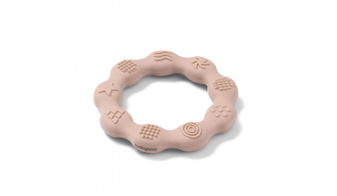 Babyono silicone teether ring beige 825/04