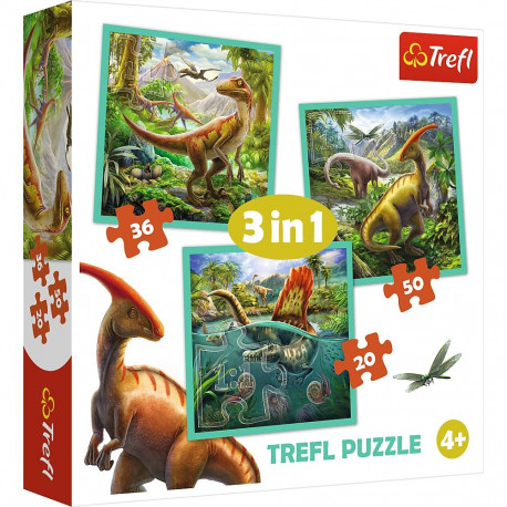 TREFL Pusle komplekt Dinosaurused, 3 tk