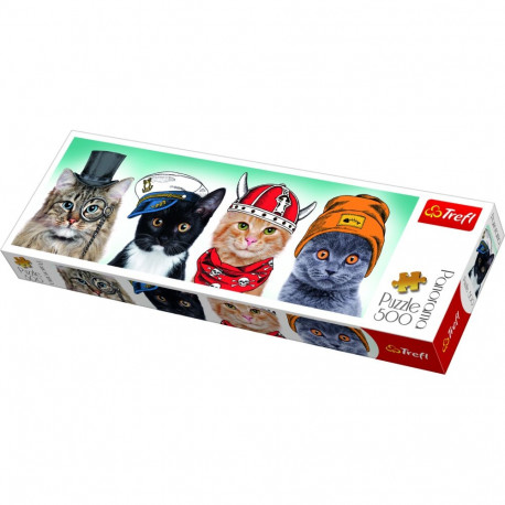 TREFL panoramic puzzle Cats 500 pcs