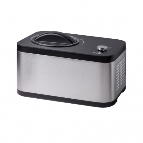 2-in-1 Eismaschine & Joghurtbereiter EVA (edelstahl/schwarz, für 1.500ml Eiscreme, 120 Watt Kompress