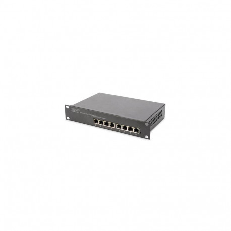 Digitus Gigabit Ethernet PoE switch, 8-port PoE+, 10", up to 80 W PoE budget