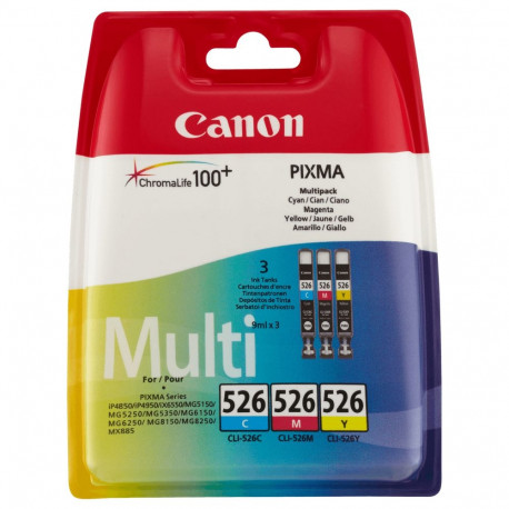 Canon tindipatruunid CLI-526 4541B009 3tk multipakk, cmy