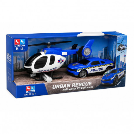 Politseiauto ja helikopter