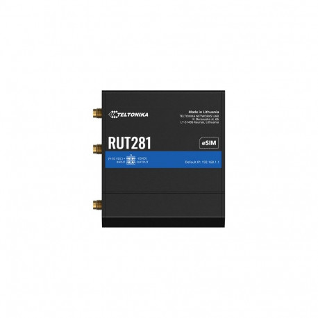 TELTONIKA NETWORKS ruuter RUT281 SIM eSIM 4G/LTE/3G/2G koos GLOBAL Teltit modem