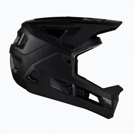 Bicycle Helmet - Leatt MTB Enduro 4.0 V23 MIPS, Removable Chin Bar, Size L, Black